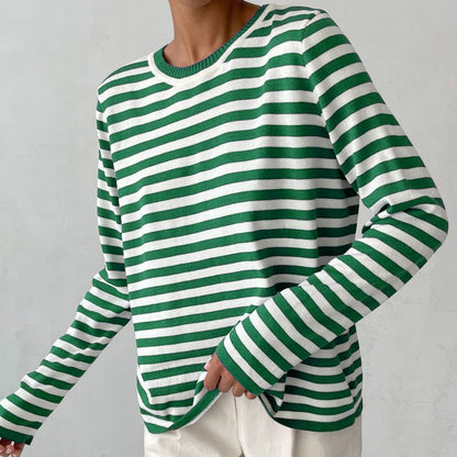 Vrouwelijke Striped Lange Mouwen Blouse