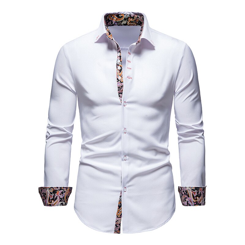 Mannen Overhemd Paisley Print Casual Katoen - StudioMarella