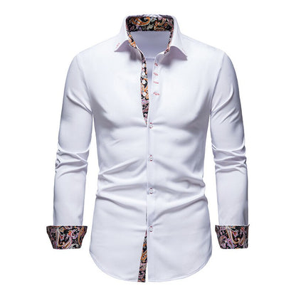 Mannen Overhemd Paisley Print Casual Katoen - StudioMarella