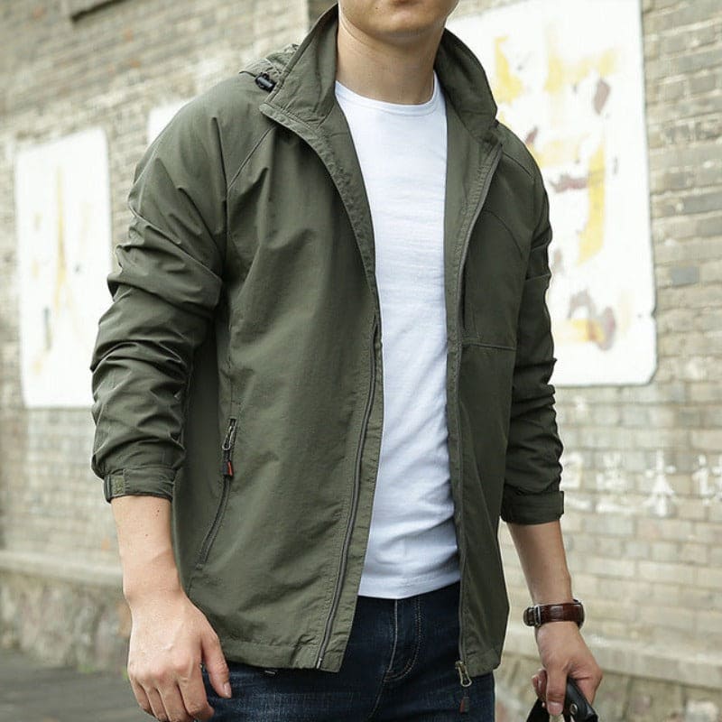 Herenjas Waterdicht met Capuchon Casual Stijl
