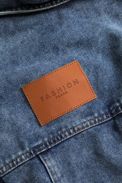 Herenjas Patchwork Denim Nylon Uniek Design