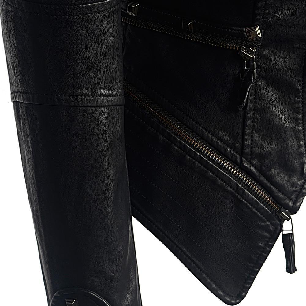 Leren Biker Jacket Slim Fit voor Dames