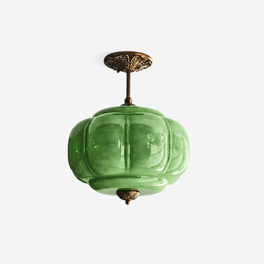 Vintage design plafondlamp van glas – elegante plafondverlichting met metalen details