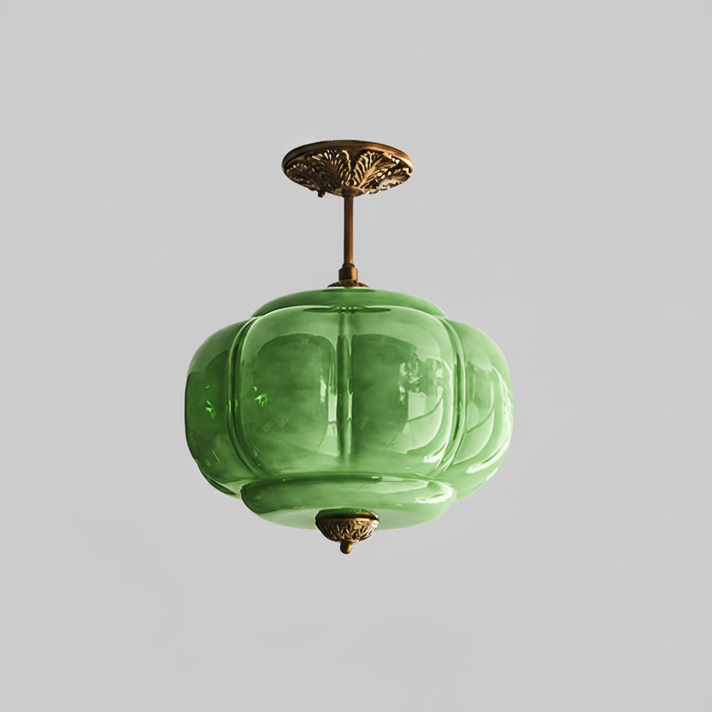 Vintage design plafondlamp van glas – elegante plafondverlichting met metalen details