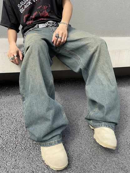 Modemontuur Jeans met Wijde Pijpen