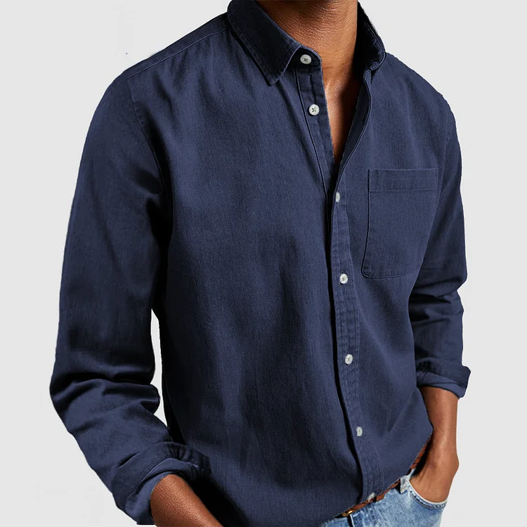 Heren Overhemd Button-Down Kraag Klassiek Design - StudioMarella