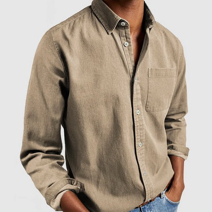 Heren Overhemd Button-Down Kraag Klassiek Design