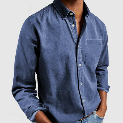 Heren Overhemd Klassiek met Button-Down Kraag en Normale Pasvorm