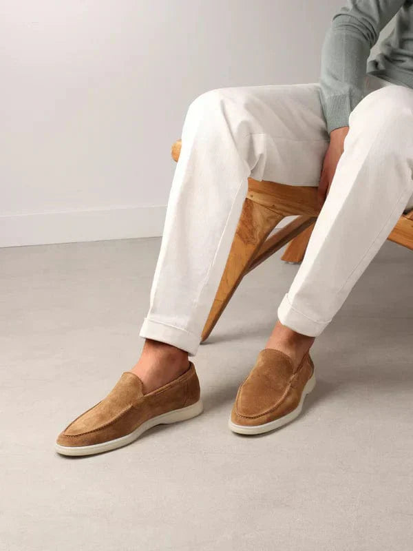 Heren Loafers Suède Instapschoenen Comfortabele Zool