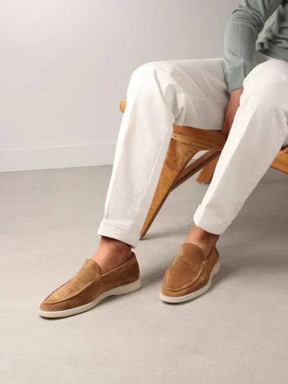 Heren Loafers Suède Instapschoenen Comfortabele Zool