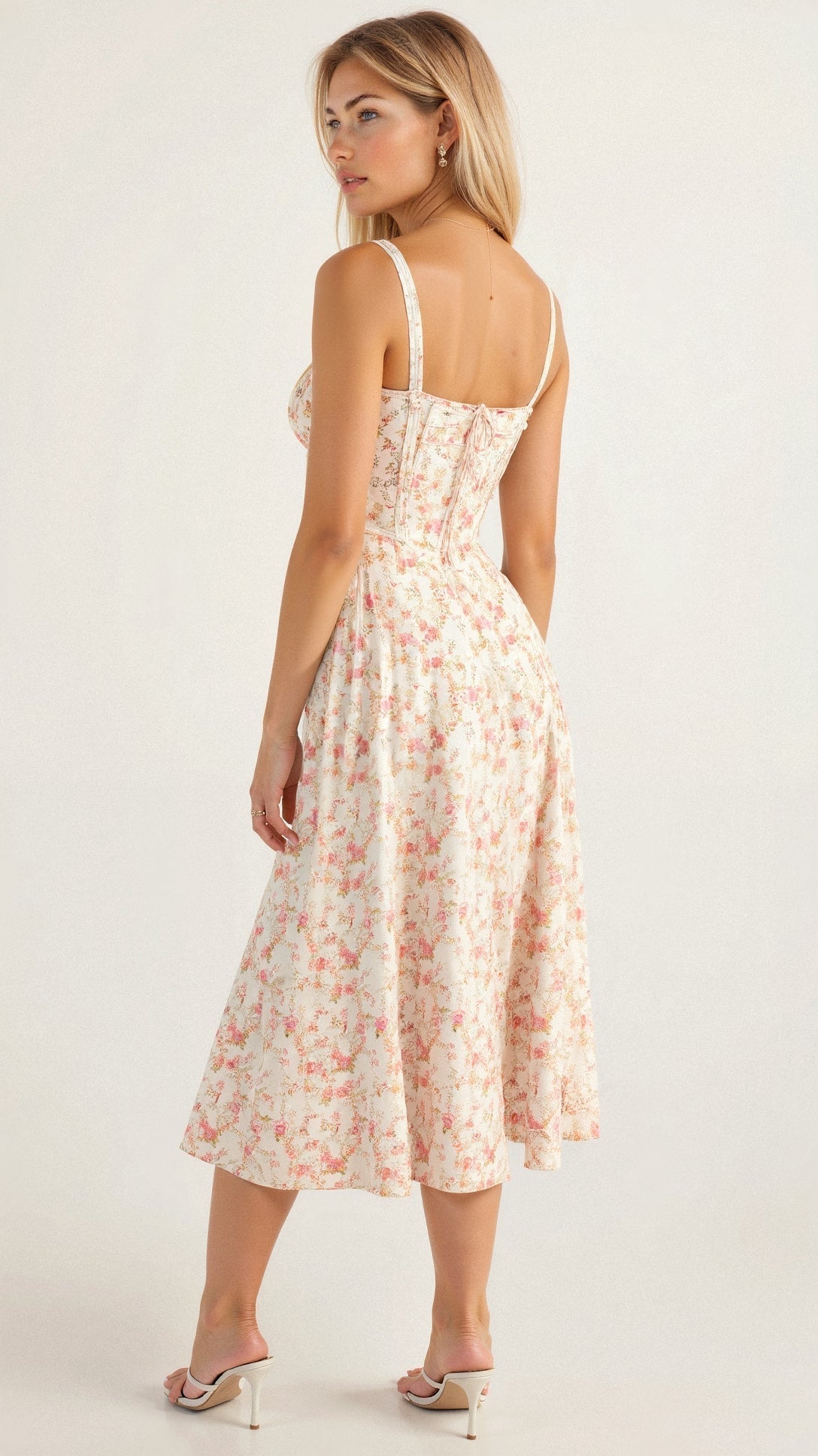 Margaretha | Dames Midi Jurk met Korset voor Bruiloft 5