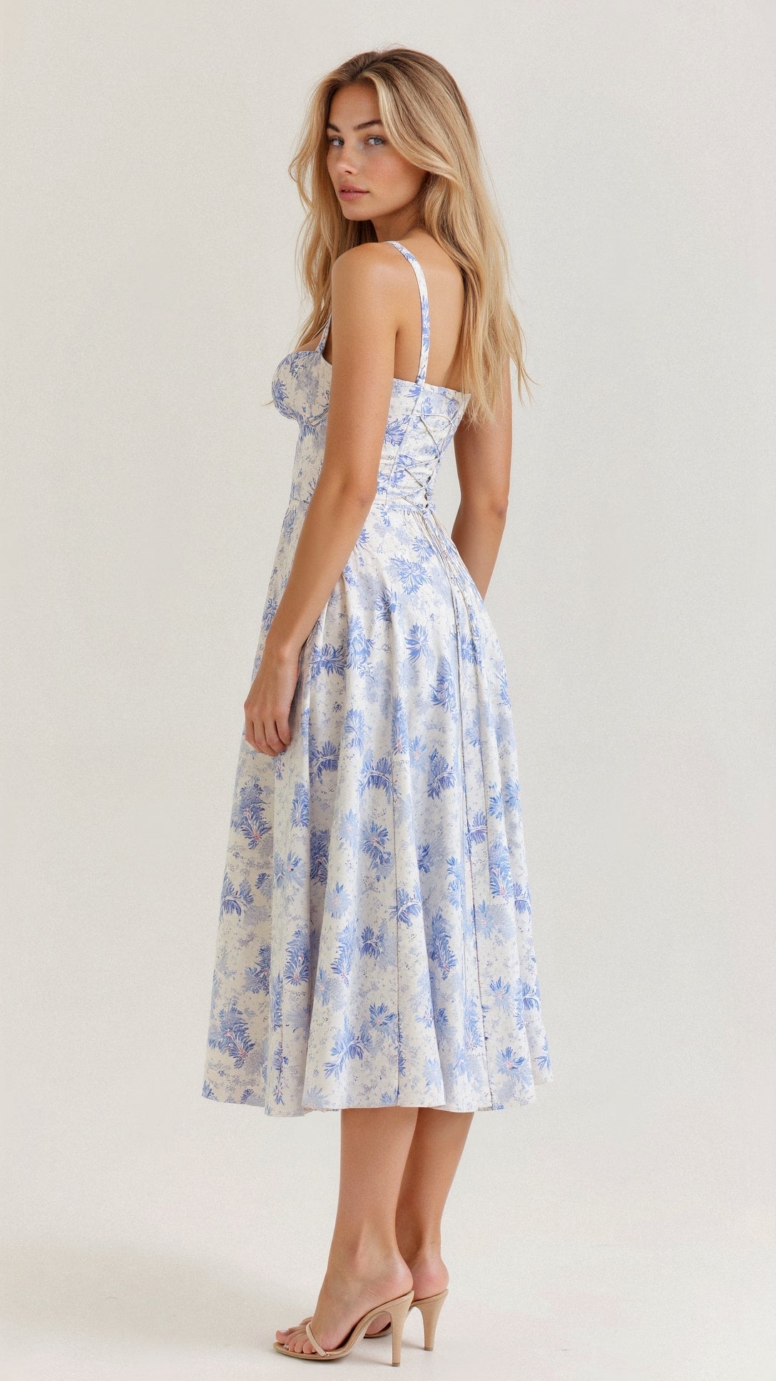 Margaretha | Dames Midi Jurk met Korset voor Bruiloft 7