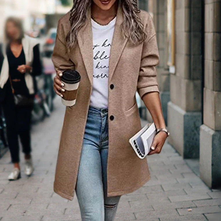Elegante Dames Blazer Lange Mouw Moderne Stijl - StudioMarella