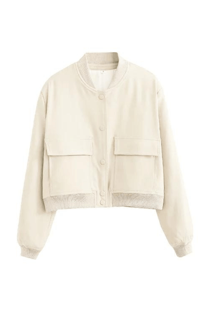 Korte Jas College Stijl Button Up voor Dames - StudioMarella