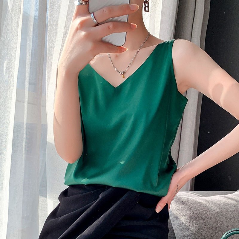Zijden Camisole Elegante Dame Slippendeken
