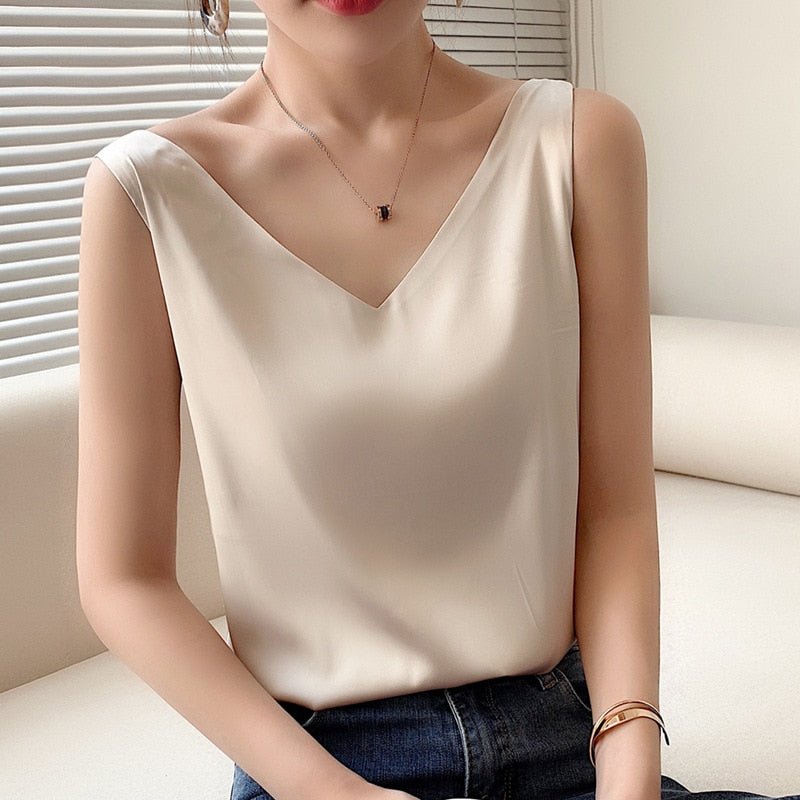 Zijden Camisole Elegante Dame Slippendeken