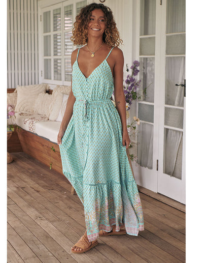 Boho Zomerjurk Lange Vrouwelijke Stijl