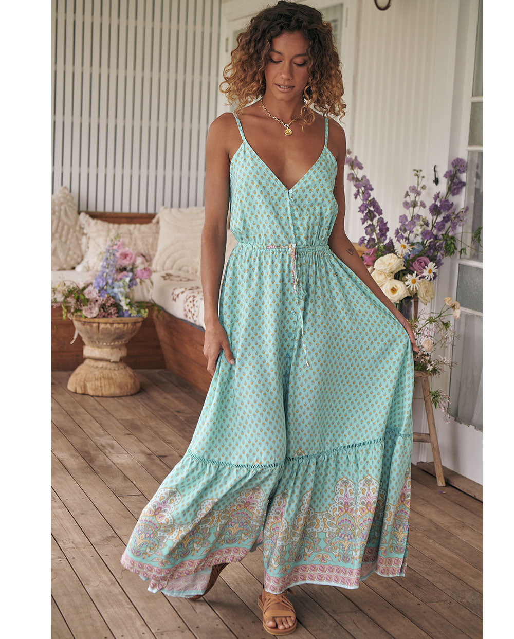 Zomerjurk Bohemien Lange Jurk Vrouw