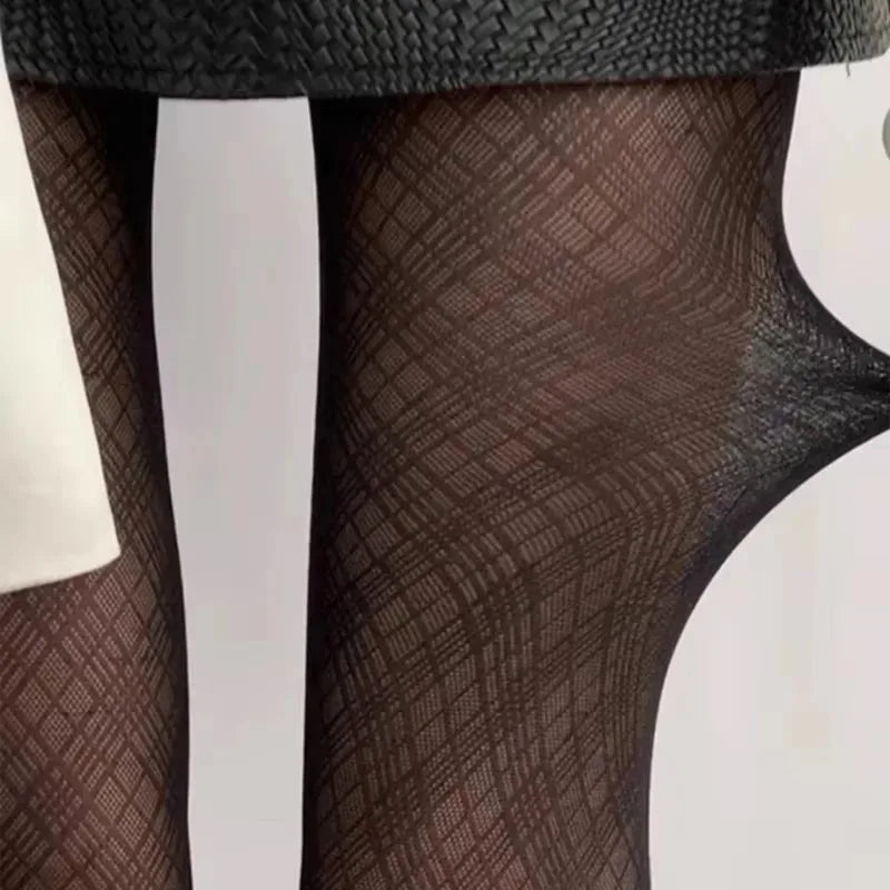 Marina | Elegante Collant met Ruitpatroon