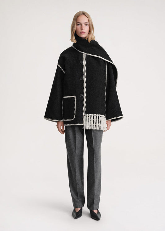 Elegante damesjas met sjaal - StudioMarella