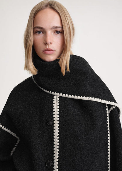 Elegante Jas met Sjaal voor Vrouw
