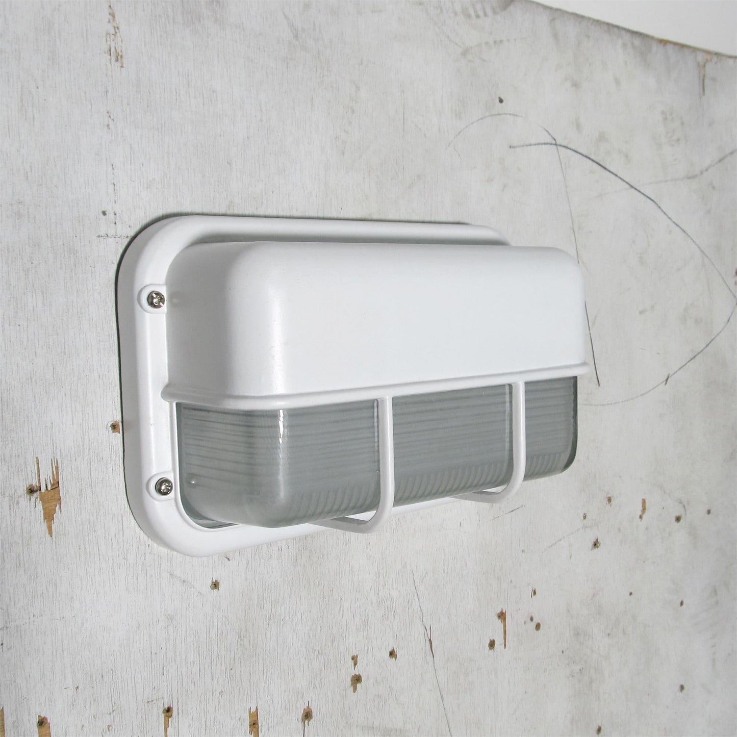 Nautische Buiten Wandlamp Bulkhead Met Opaal Glas En Aluminium Behuizing Voor Gevel En Entree