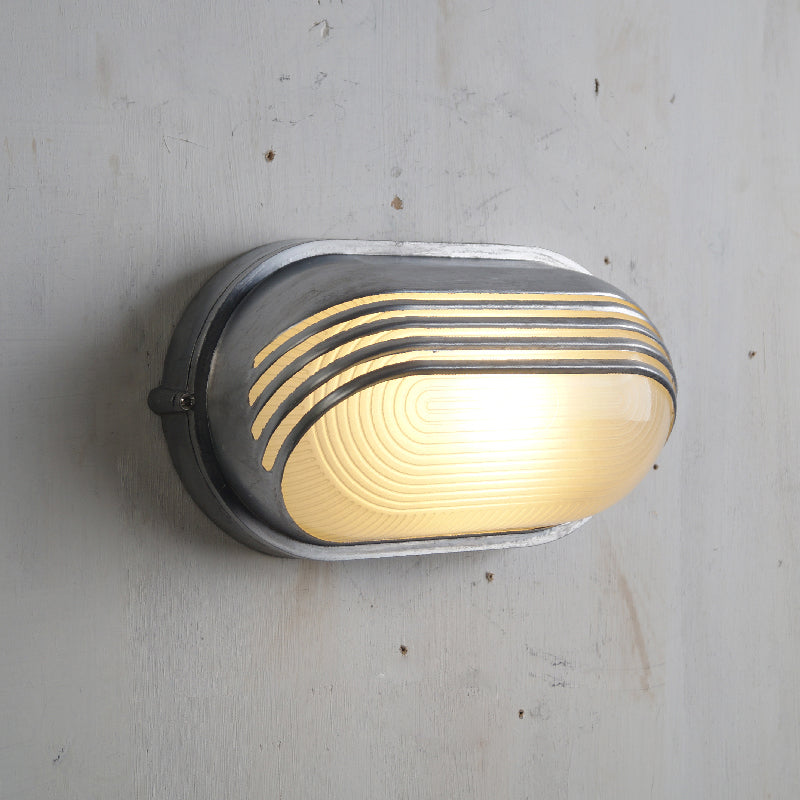 Vintage Buitenlamp Messing met Glazen Kap - Wandverlichting voor Terras & Tuin