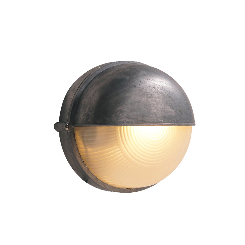 Vintage Buitenlamp Messing met Glazen Kap - Wandverlichting voor Terras & Tuin