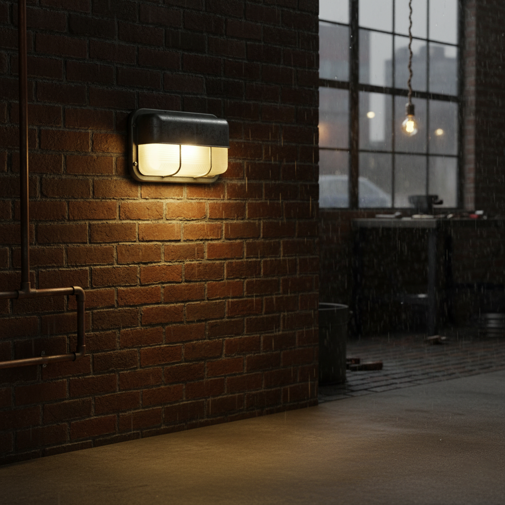 Nautische Buiten Wandlamp Bulkhead Met Opaal Glas En Aluminium Behuizing Voor Gevel En Entree