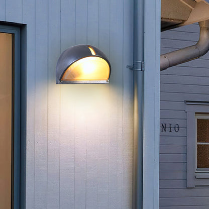 Vintage Buitenlamp Messing met Glazen Kap - Wandverlichting voor Terras & Tuin