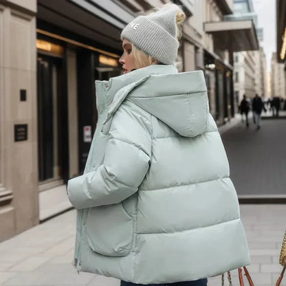 Dames Waterdichte Winterjas Warm en Gewatteerd met Capuchon