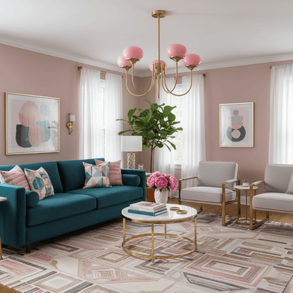 Glazen Kroonluchter Met Roze Witte Of Creme Bollen En Gouden Of Chromen Frame Moderne Design Kroonluchter Met 3 Of 5 Lichtpunten Voor Woonkamer En Eetkamer