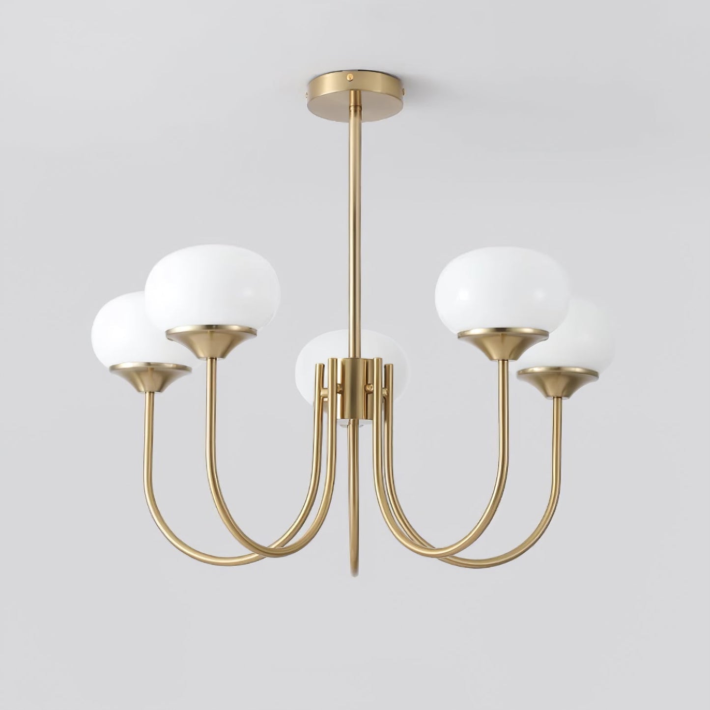 Glazen Kroonluchter Met Roze Witte Of Creme Bollen En Gouden Of Chromen Frame Moderne Design Kroonluchter Met 3 Of 5 Lichtpunten Voor Woonkamer En Eetkamer
