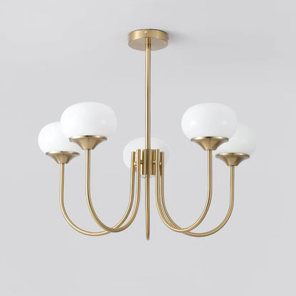 Glazen Kroonluchter Met Roze Witte Of Creme Bollen En Gouden Of Chromen Frame Moderne Design Kroonluchter Met 3 Of 5 Lichtpunten Voor Woonkamer En Eetkamer