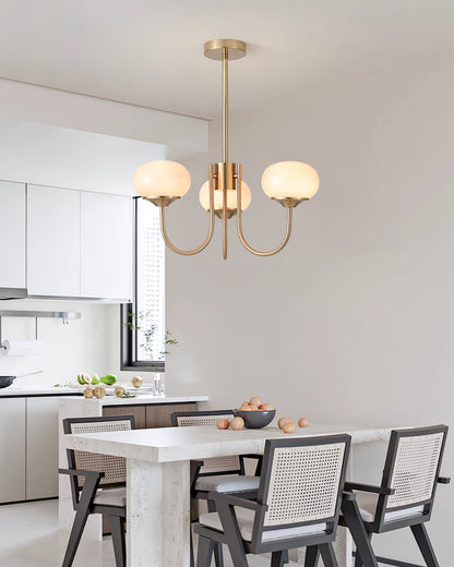 Glazen Kroonluchter Met Roze Witte Of Creme Bollen En Gouden Of Chromen Frame Moderne Design Kroonluchter Met 3 Of 5 Lichtpunten Voor Woonkamer En Eetkamer