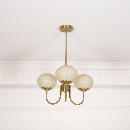 Glazen Kroonluchter Met Roze Witte Of Creme Bollen En Gouden Of Chromen Frame Moderne Design Kroonluchter Met 3 Of 5 Lichtpunten Voor Woonkamer En Eetkamer