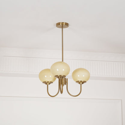 Glazen Kroonluchter Met Roze Witte Of Creme Bollen En Gouden Of Chromen Frame Moderne Design Kroonluchter Met 3 Of 5 Lichtpunten Voor Woonkamer En Eetkamer