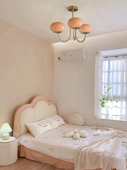 Plafondlamp Glas Roze Goud Retro 3 of 5 Lichts Hanglamp Woonkamer Slaapkamer Eetkamer Luxe