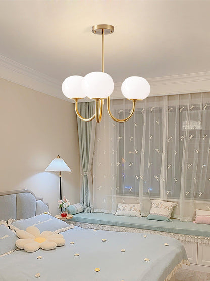 Plafondlamp Glas Roze Goud Retro 3 of 5 Lichts Hanglamp Woonkamer Slaapkamer Eetkamer Luxe