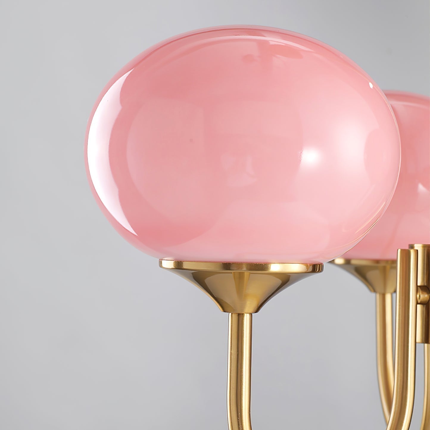 Plafondlamp Glas Roze Goud Retro 3 of 5 Lichts Hanglamp Woonkamer Slaapkamer Eetkamer Luxe