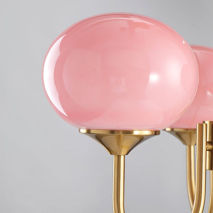 Plafondlamp Glas Roze Goud Retro 3 of 5 Lichts Hanglamp Woonkamer Slaapkamer Eetkamer Luxe