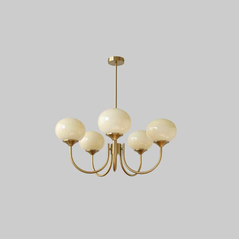 Glazen Kroonluchter Met Roze Witte Of Creme Bollen En Gouden Of Chromen Frame Moderne Design Kroonluchter Met 3 Of 5 Lichtpunten Voor Woonkamer En Eetkamer