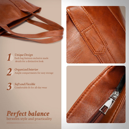 Leren Schoudertas Dames Handgemaakt Authentiek Leer Verstelbare Riem Magnetische Sluiting Elegante Draagtas