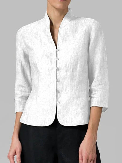 Vrouwelijke Blouse Lange Mouwen Elegante Stijl