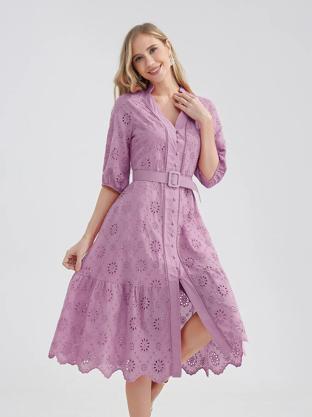 Zomerjurk Lichtblauw Vrolijk Zomerkleding