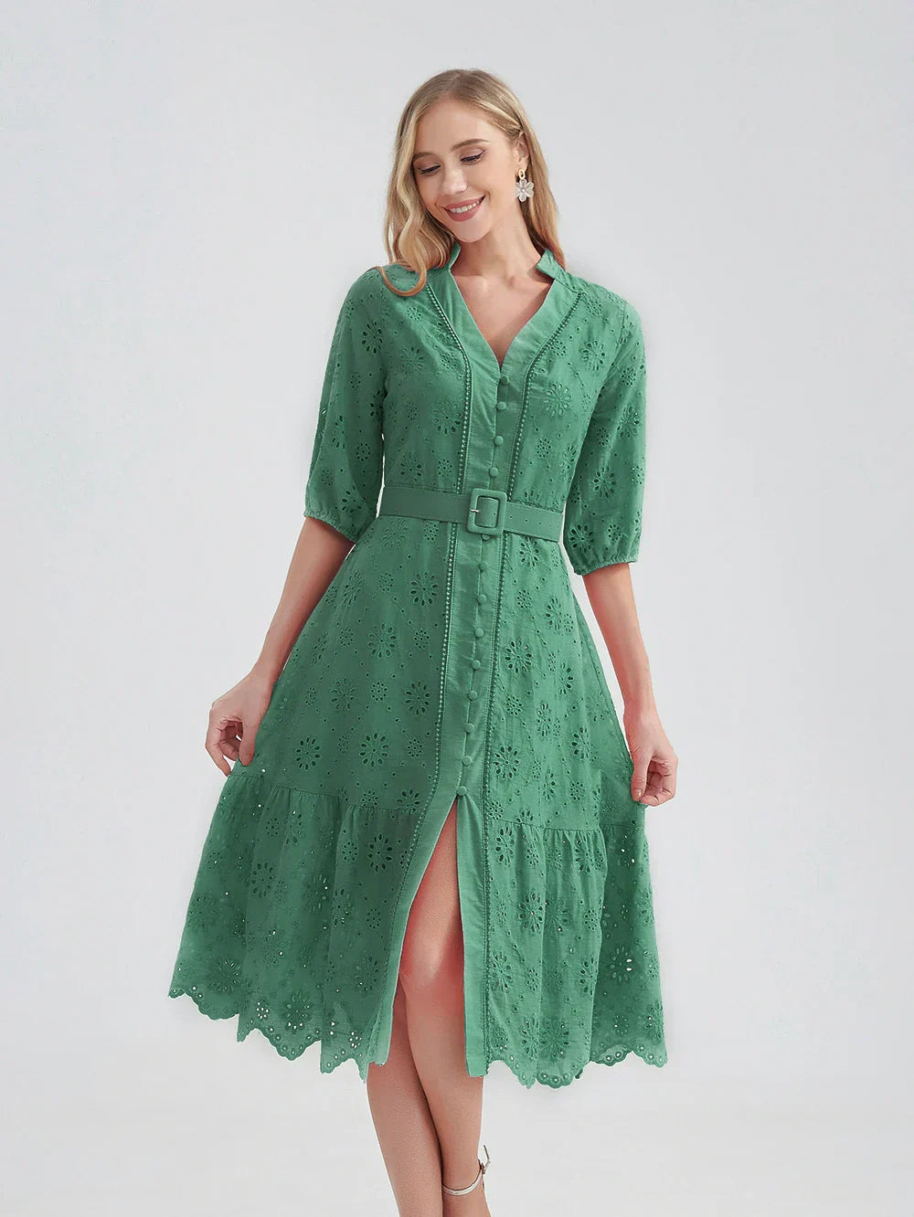 Zomerjurk Lichtblauw Vrolijk Zomerkleding