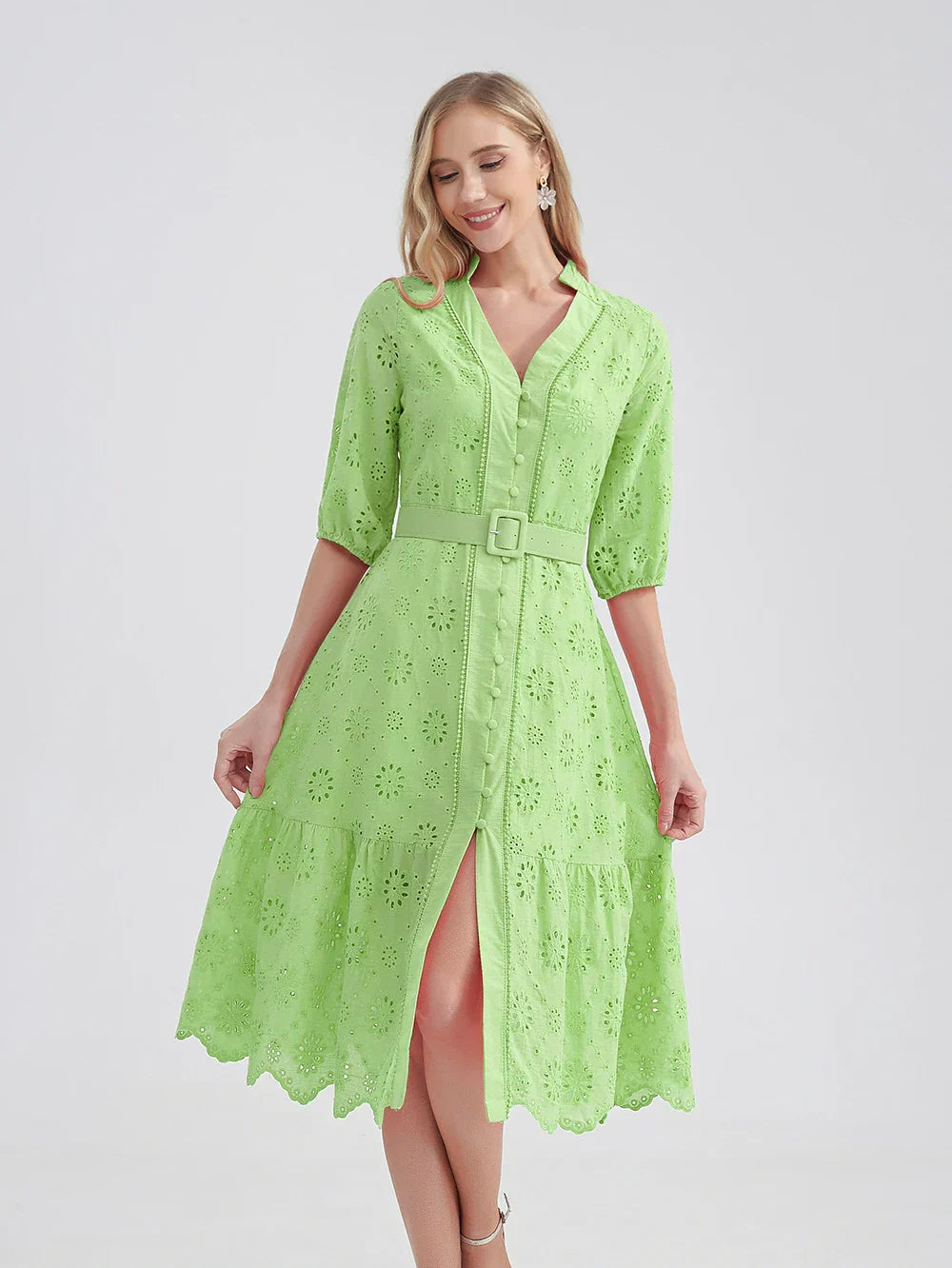 Zomerjurk Lichtblauw Vrolijk Zomerkleding