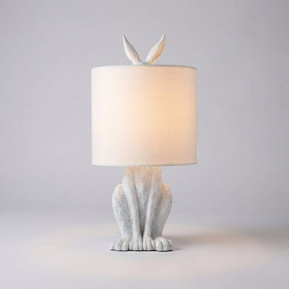 Tafellamp Konijn Goud Resin Linnen Kap E27 50cm Woonkamer Slaapkamer Decoratieve Nachtkastlamp Dierenlamp Sfeerverlichting