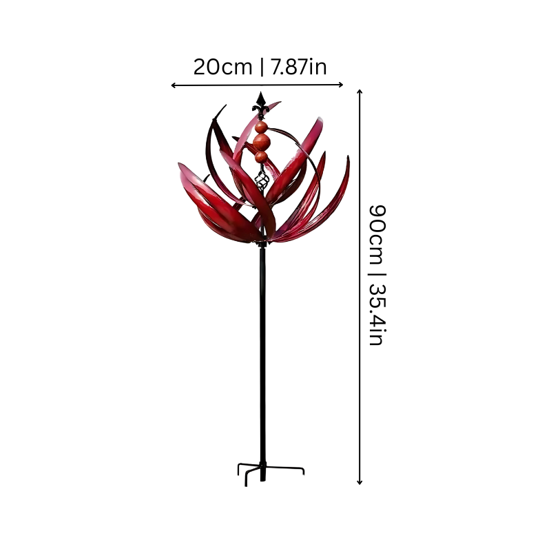 Decoratief Windspel voor Tuin – Draaiend Metalen Buitenornament met Reflectie