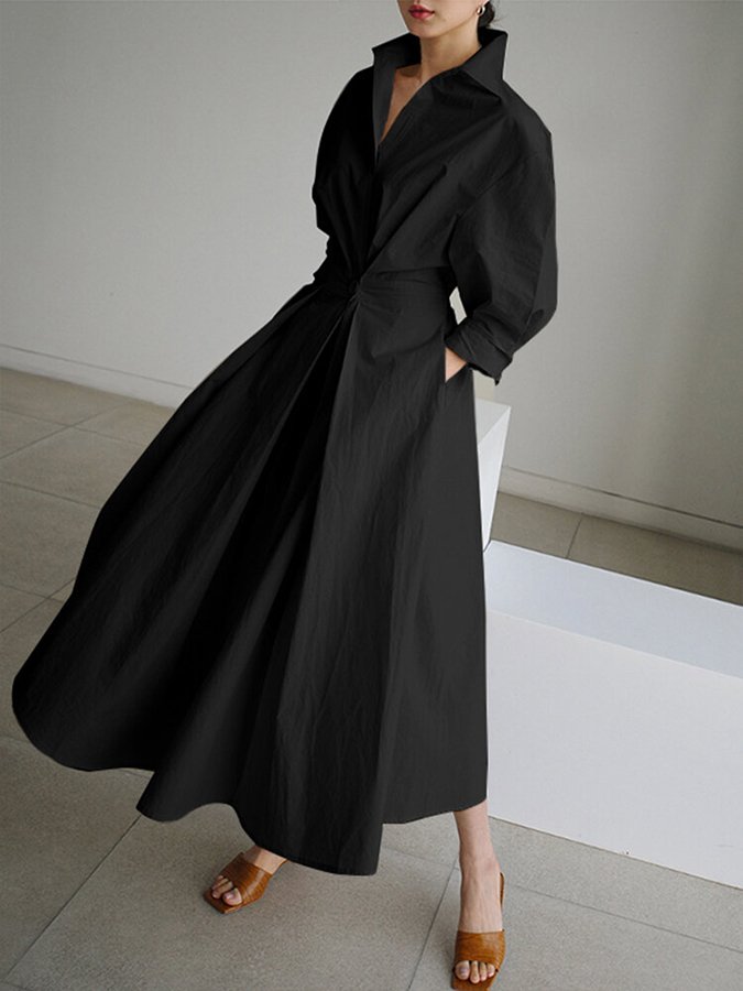 Mathilde | Elegante Overhemdjurk met Knoopsluiting 4
